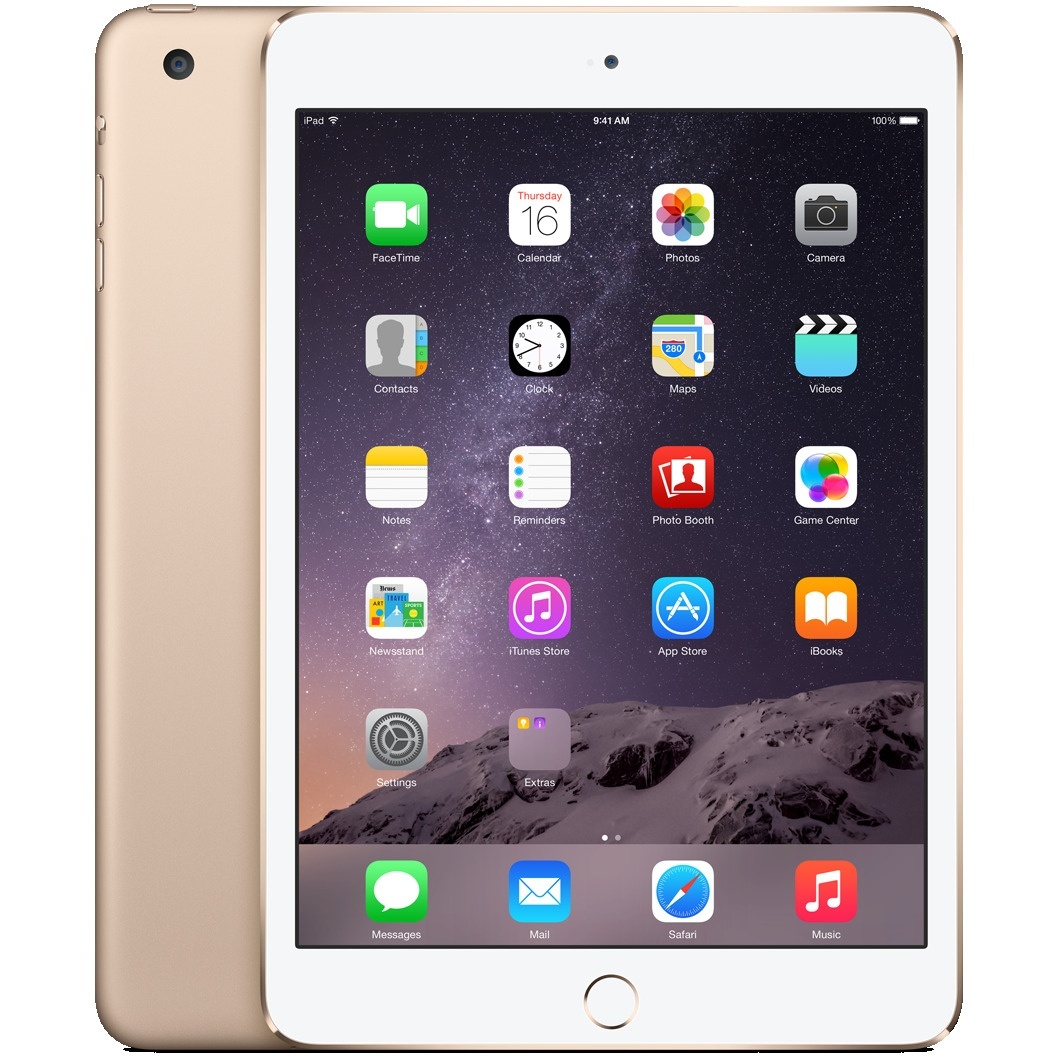 Apple iPad Mini 3 Màu Trắng, Gi, Vàng phiên bản 64Gb, 128Gb, 256Gb Wifi + 4G