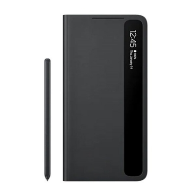 Bao da Clear View Samsung S21 Ultra chính hãng + bút S Pen